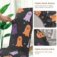 thumbnail image 5 of Yayeee 4 Pack Dining Chair Covers Stretch Parson Chairs Slipcovers Seat Protector, Halloween Orange Ghosts, 5 of 6