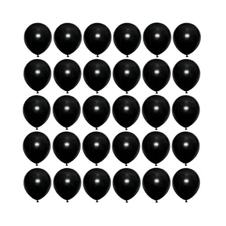BESTSKY 5 inch Black Party Balloons,100 pcs Mini Thick Black Birthday Balloons Latex Balloons for Birthday Wedding Baby Shower Decorations(Black)