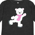 thumbnail image 4 of Inktastic Polar Bear, White Bear, Ice Skating Bear, Scarf Boys or Girls Long Sleeve Toddler T-Shirt, 4 of 5