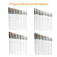 thumbnail image 2 of 12pcs Angular Brushes Paintbrush Set Nylon Hair Paint Brush Set for Acrylic Oil Watercolor Painting Artist Professional Painting Kits White, 2 of 7