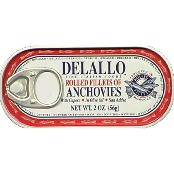 Delallo Anchovy Rolled Capers 2 oz (Pack of 25)