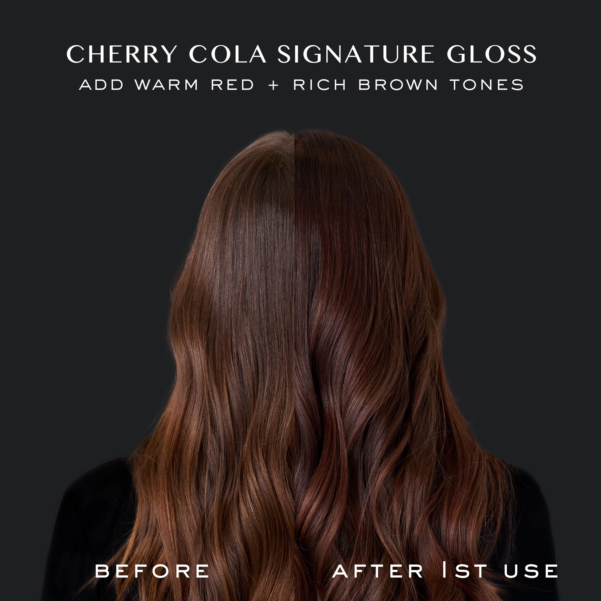 Kristin Ess Hair Gloss in Cherry Cola, Warm Red Brown - 4 Week Semi Permanent Hair Color for Women - Shine - Hair Dye Glaze