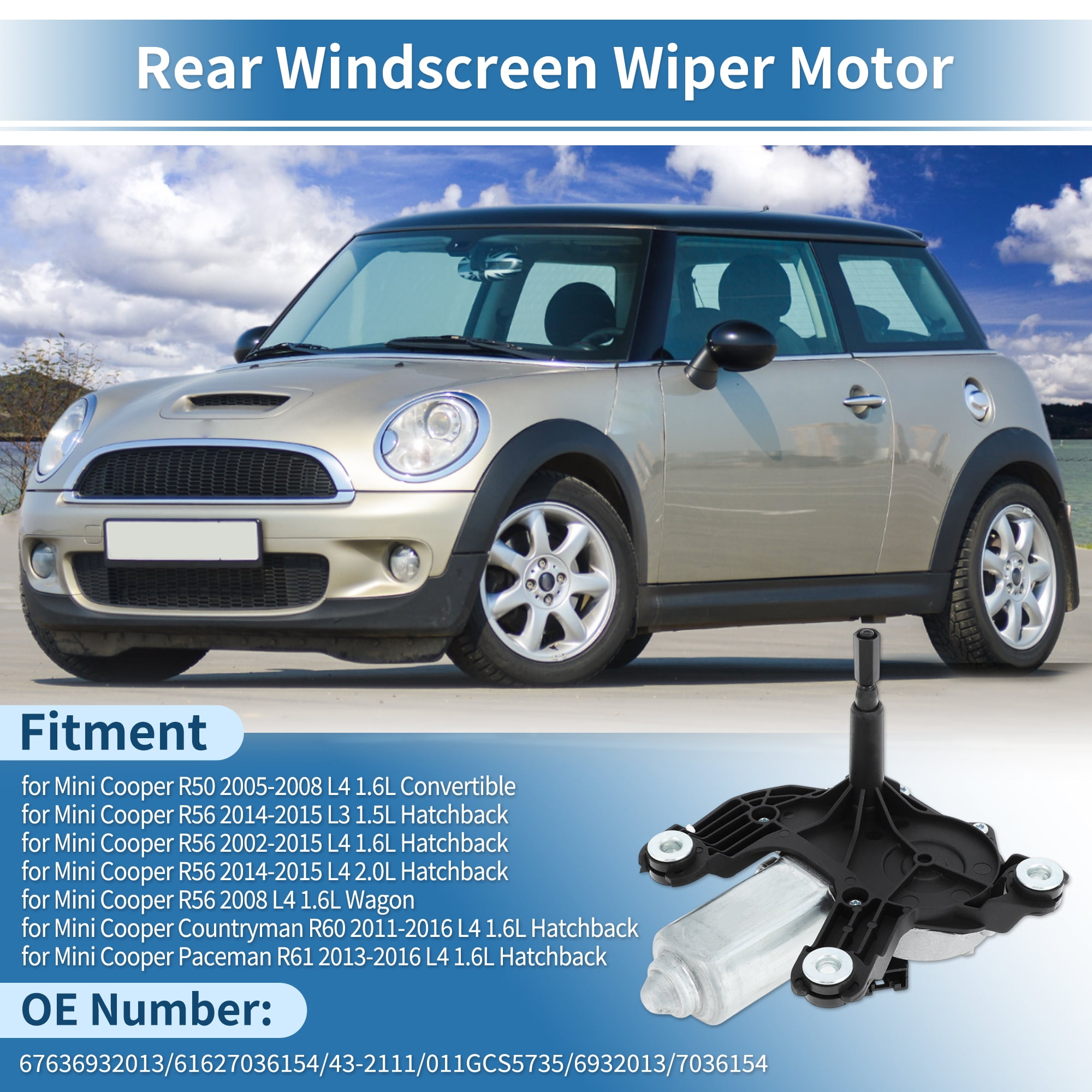 Unique Bargains Windscreen Wiper Motor for Mini Cooper R50 R56 Countryman R60