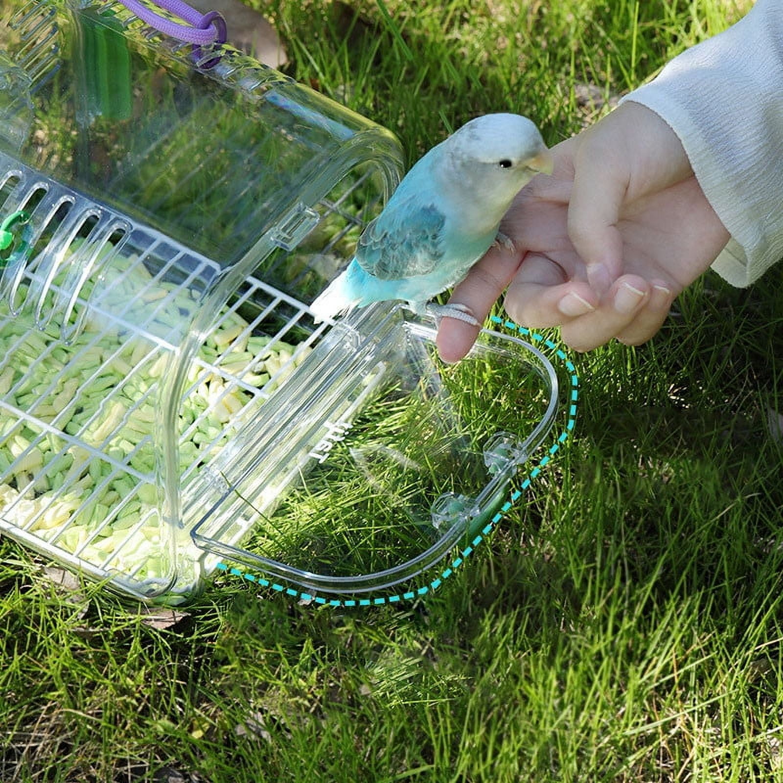 Portable Lightweight Bird Cage for Outdoor Use Ideal Travel Home for Small Birds and Budgies Ventilated and Easy to Carry Design