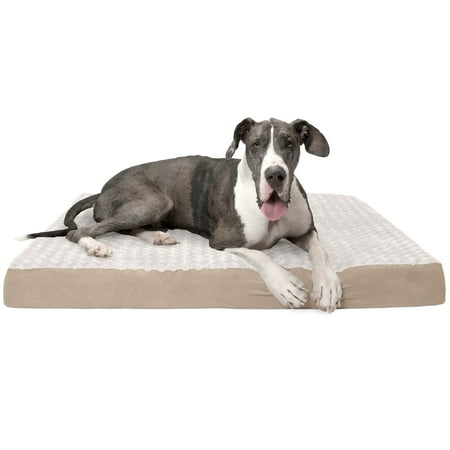 UPC: 0842229115031 | FurHaven Pet Products Ultra Plush Deluxe Orthopedic Pet Bed for Dogs & Cats – Cream Jumbo Plus