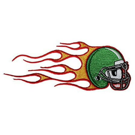 Application DSX Football Helmet with Flames Patch