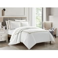 thumbnail image 2 of Chic Home Lexah 7-Piece Striped Cotton Duvet Cover Set, Queen, Taupe, 2 of 2