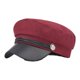 thumbnail image 1 of Qarigey MujerCapitánSombrero Gorra con visera Moda Estilo británicoRetro Multicolor Cómodo Sombreros Vino rojo De lana, 1 of 6