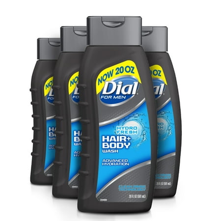 Dial for Men Hair + Body Wash, Hydro Fresh, 20 Ounce (Pack of