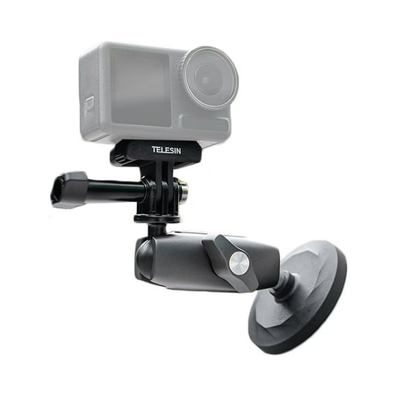 TELESIN Vehicle mounted bracket,Mount Adapter Inch Screw Alloy Dual Camera Mount Vehicle Mounted Mount - Aluminum Ball Head Adapter 1/4 Inch Telesin Dual Rotatable Aluminum Alloy Inch 11/10 Mount