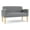 Gray Flannel, variant on Belmont Lounge Lobby Reception Waiting Loveseat / Natural Wood Legs / Black