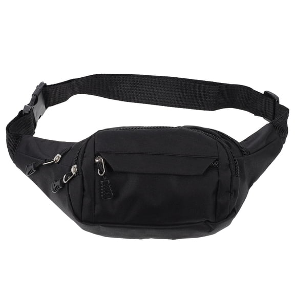 OULII Black Oxford Cloth Men's Crossbody Bag with Adjustable Waist Strap for Work, Travel, and Everyday Leisure