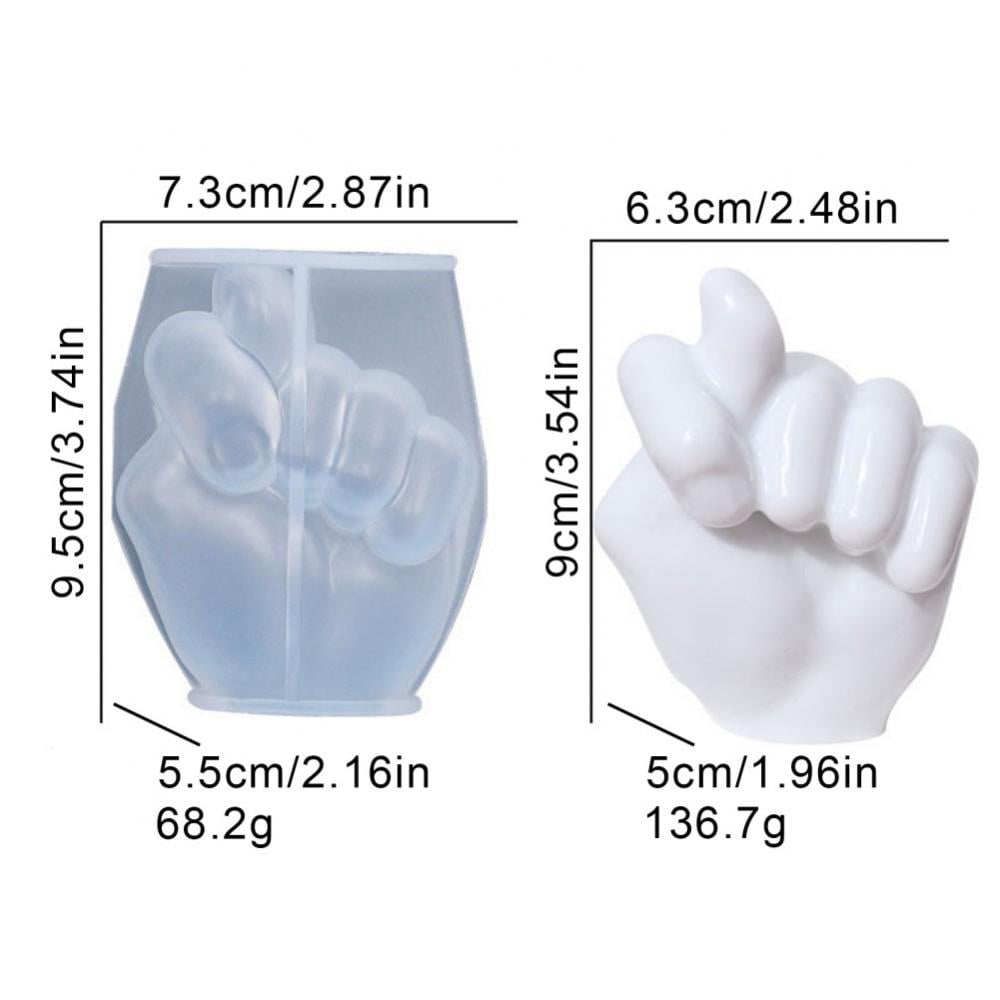 Wax Mold Middle Finger Gesture Candle Black or White
