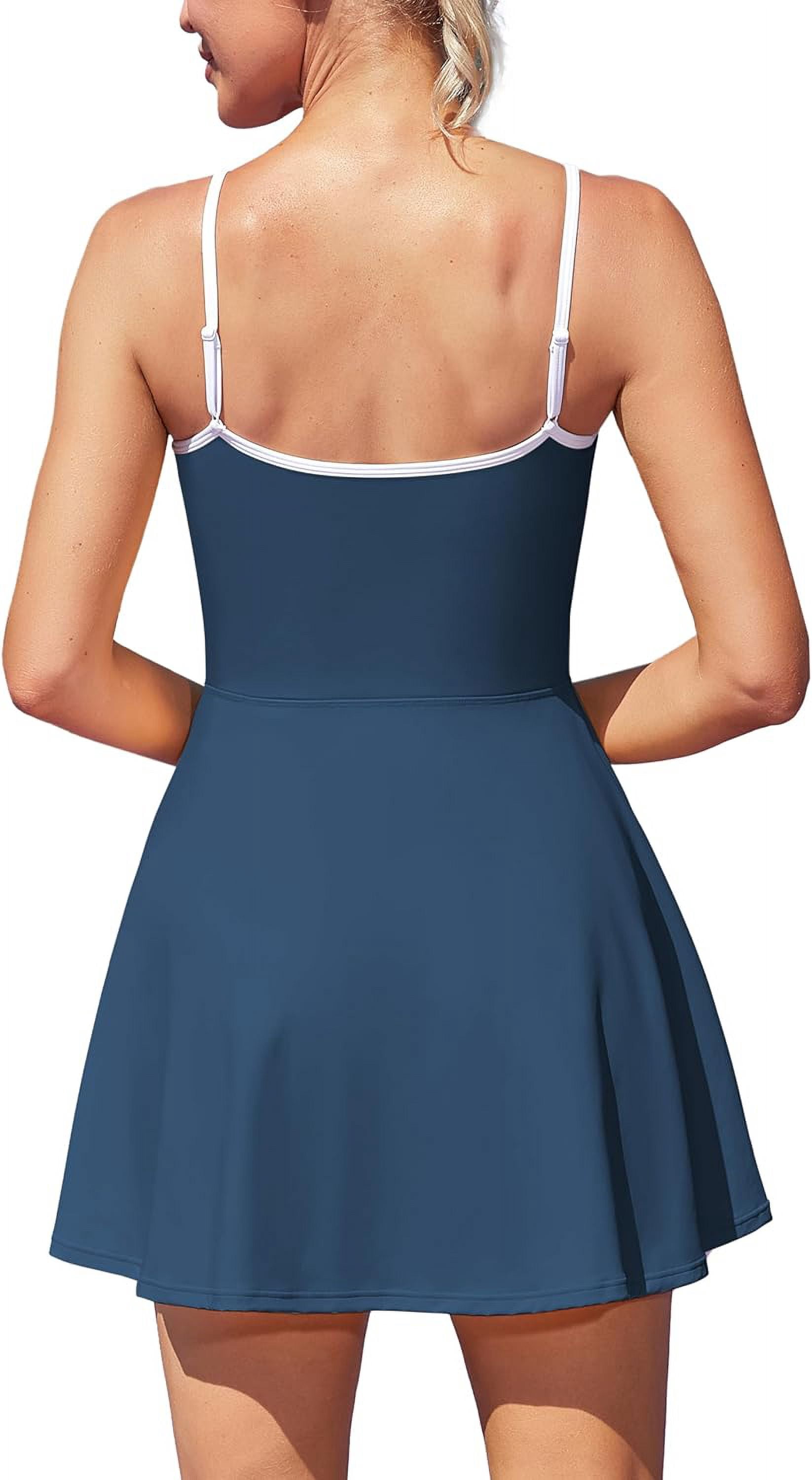 ALove Womens Tennis Outfit Sports Dress with Shorts Tennis Dress Workout Adjustable Exercise Workout Athletic Golf Exercise Dress