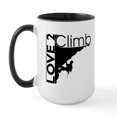 thumbnail image 2 of CafePress - Love 2 Climb Large Mug - 15 oz Ceramic Large White Novelty Mug, 2 of 4