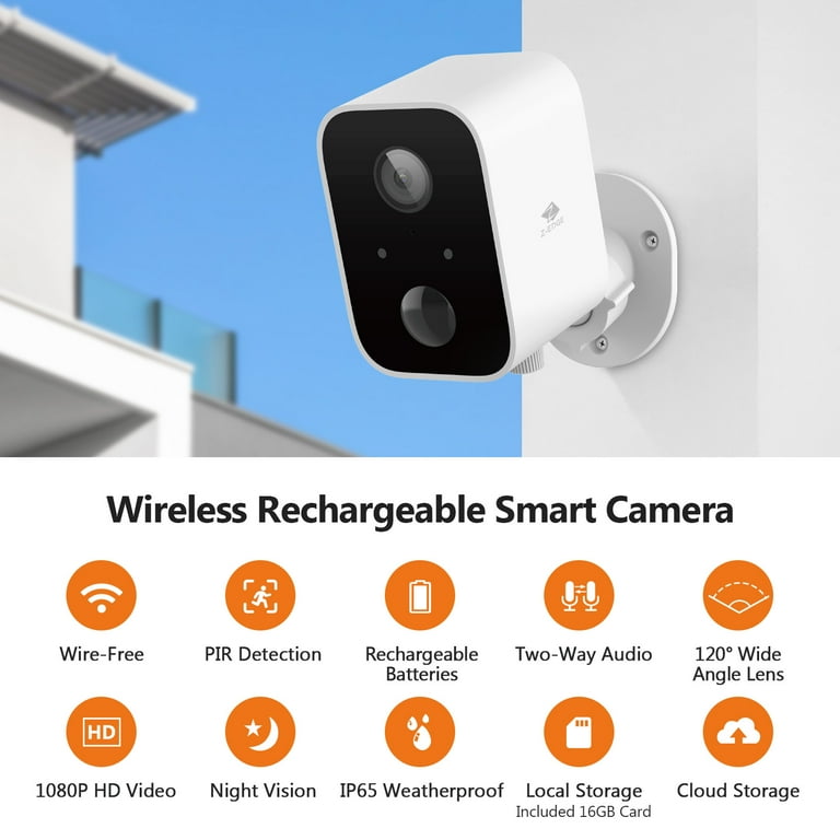 Z-Edge Security Cameras Wireless Outdoor with Solar Panel Cameras