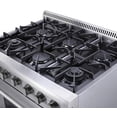 thumbnail image 2 of Thor 36 Dual Fuel Range - HRD3606ULP, Pre-Converted Propane 36 in. 5.2 cu. ft. Oven Dual Fuel Range in Stainless Steel, 2 of 8