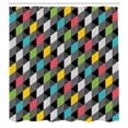 thumbnail image 3 of Ambesonne Geometric Shower Curtain, Abstract Art Style, 69"Wx84"L, Multicolor, 3 of 5