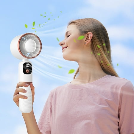 

Fufafayo Clearance New Summer Fan Handheld Desktop Purpose Office Charging Model Digital Display Portable High Wind Bladeless Handheld Fan Summer Savings