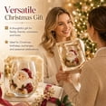 thumbnail image 3 of 3D Christmas Glass Art Cup Set, Raised Holiday Glassware, Handmade Snowman Drinking Glass for Wine Coffee Tea, Xmas Party Festive Home Decor(Reindeer), 3 of 7