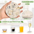 thumbnail image 3 of Haosy Set of 6 Drink Woven Coaster with Holder Heat Resistant Non-Slip Bar Coasters 4 Inches Skyscraper Truck Crane, 3 of 7