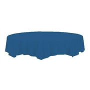 Navy Blue 2/Ply Poly Paper 82-inch Round Tablecloth
