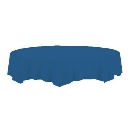 Navy Blue 2/Ply Poly Paper 82-inch Round Tablecloth
