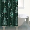 thumbnail image 4 of Dark Green Christmas Tree Pattern Shower Curtain 72"x84" ,Bathroom Decorative Shower Curtains Set with 12 Hooks,Modern Waterproof Washable Shower Curtain, 4 of 6