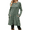 Grey-Green, variant on Fantaslook Long Sleeve Womens Dresses Crew Neck Buttons Tunic Sweater Dress with Pockets