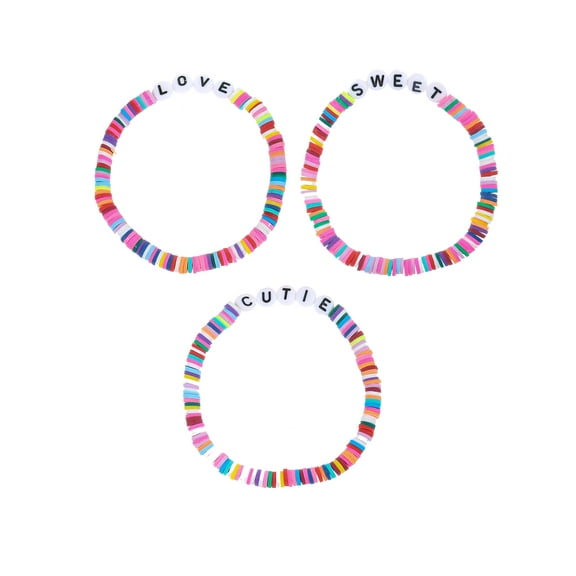 Way to Celebrate Valentine's Day " " Bracelets, 3 Pieces