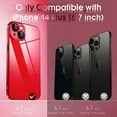 thumbnail image 2 of Crystal Clear Case for iPhone 14 Plus, [Not Yellowing] [Camera Protection] [Military Grade Drop Tested] Transparent Shockproof Protective Phone Case Soft Silicone Slim Cover, 6.7 inch, Red, 2 of 16