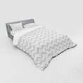 thumbnail image 3 of Ambesonne Abstract Bedding Set 3 Pcs, Zig Zag Chevron Motif, Twin, Pale Grey White, 3 of 3