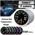 thumbnail image 6 of Afa Motors 2'' 52mm Exhaust Gas Temp Gauge Universal 7 Color LED Temperature EGT Gauge Meter with Sensor 12V, 6 of 6