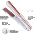 thumbnail image 4 of CNV 2-in-1 USB Rechargeable Hair Straightener, Adjustable Temperature Flat Iron for Hair Styling (White), 4 of 5