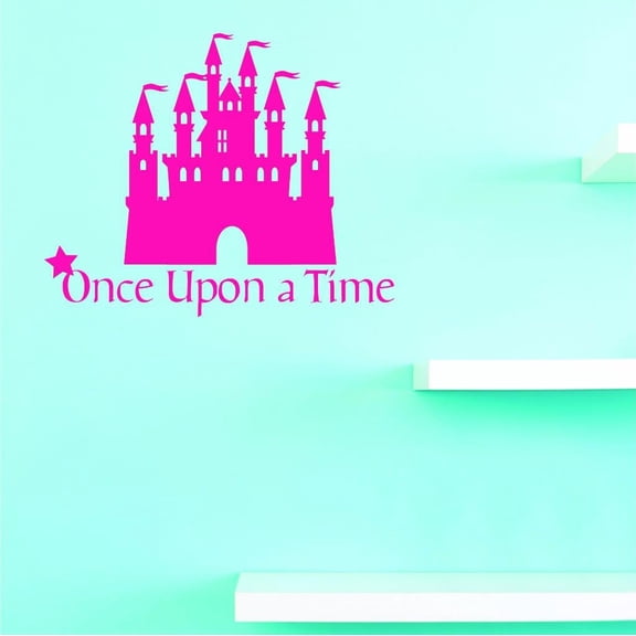 Custom Decals Once Upon A Time Wall Art Size: 20 X 20 Inches Color: Pink