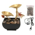 thumbnail image 2 of Tabletop Waterfall Decoration, Circulating Water Fountain Decor 3 Gears Power Flowing Water Design Waterfall Fountain Indoor Elegant for Home Office Study Decor 7.4in Tall, 2 of 7