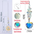 thumbnail image 3 of 2Pcs Crystal Suncatchers Rainbow Maker Flower Heart Hanging Decoration for Windows Outdoor Home Garden, 3 of 8