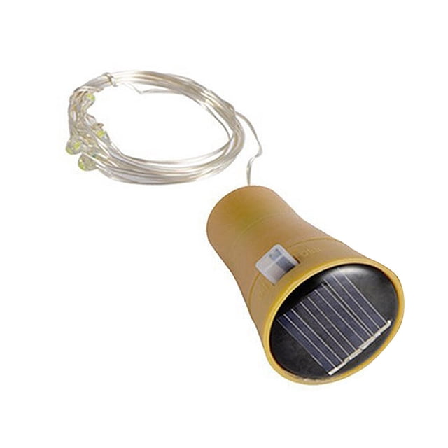 Matsuzay Luces solares para botellas de vino, 20 luces LED solares de corcho, luces de hadas de alambre de cobre para vacaciones, fiestas de Iluminación navideña