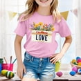 thumbnail image 2 of PMVFHDE T-Shirt Fille Hauts Manches Courtes Décontracté Été Hauts pour Fille Hauts de Sortie Fille Hauts Été Mignons Hauts pour Fille Tendance Enfants la R.I.P Décontracté Imprimé T-Shirt Manches Courtes Rose,6-7 Ans, 2 of 4