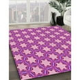 thumbnail image 3 of Ahgly Company Machine Washable Indoor Rectangle Transitional Magenta Pink Area Rugs, 5' x 7', 3 of 7