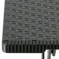 thumbnail image 4 of Elama Plastic Rattan Indoor/Outdoor Folding Square Dinner Table/Patio Table in Black, 4 of 5