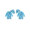 thumbnail image 2 of BemeyourBBs Newborn Baby Boys Girls One Piece Swimsuit with Hat Infant Bathing Suit UPF 50+ Rash Guard Zipper Swimwear Long Sleeve Sea Animal Printed Summer Beachwear, 2 of 9