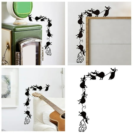 

Christmas Decor Small Animal Carrying Food Wall Sticker Living Room Bedroom Back Drop Bedside Table Home Decoration Decal