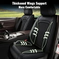 thumbnail image 5 of DIKSOAKR Seat Covers Fit Dodge Avenger 2008-2014 Car Seat Cover 5-seat Faux Leather Full Set Compatible Airbag (Black), 5 of 7