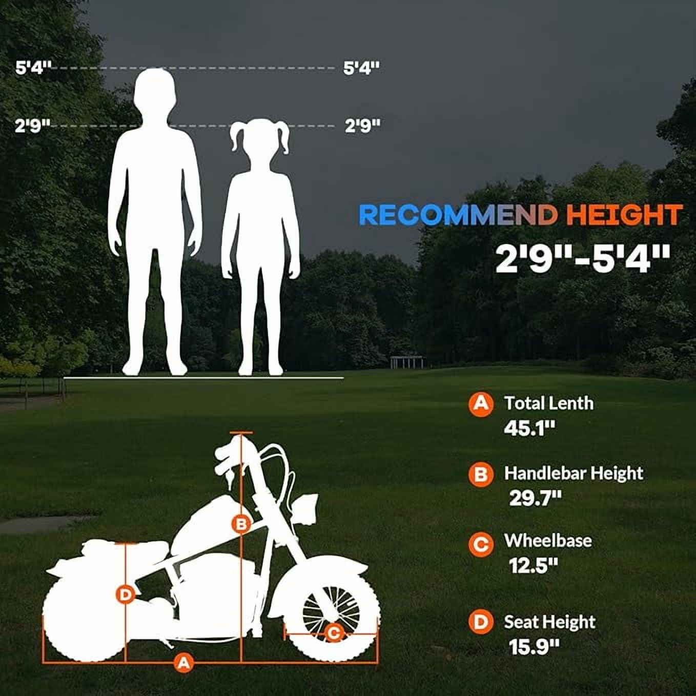 Electric Motorcycle for Kids, 24V 250W Dirt Bike, Two Speed Max Up to 14MPH & 60 Minutes Continuous, with Led Lights, Leather Seat, Rear Brake, Electric Motorbike for Kids/Teens, Blue