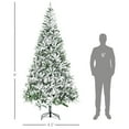 thumbnail image 6 of GVN Christmas Tree, Modern Christmas Tree,9' Tall Unlit Snow Flocked Pine Artificial Christmas Tree with Realistic Branches, Green, 6 of 6