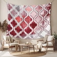 thumbnail image 2 of Red Morocco Tapestry for Bedroom Wall Hanging Tapestry, Rustic Country Smear Street Mottled Art Ceiling Backdrop Tapestries Poster Blanket Wall Decor for Teens Room Living Room Dorm 55" x 73", 2 of 8