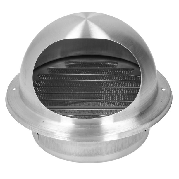 Campana De Salida De Aire De Pared, Extractor Externo Redondo De Acero Inoxidable 304 Con Malla De Pantalla Incorporada, Evita Obstrucciones, Campana De Ventilación Para Oficina, Cocina, Baño, Aire