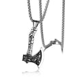 thumbnail image 5 of 3Pcs Viking Necklace Viking Hammer Spearhead Ax Necklace Nordic Pendant Jewelry Amulet Talisman Gift for Men Women, 5 of 8