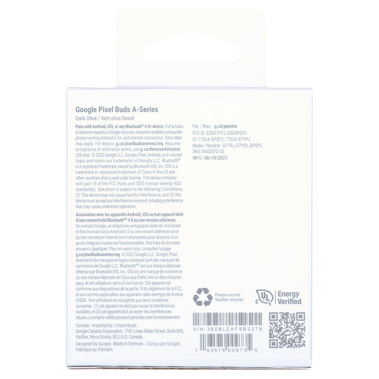 Pixel Buds A-Series Dark Olive ワイヤレスイヤホン Stretto Pixel Buds A-Series Wireless Earbuds - White, High